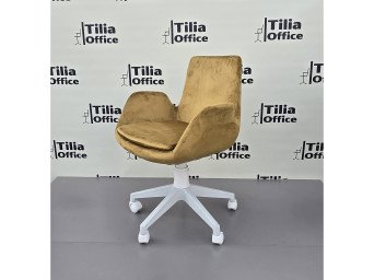 Maki Çalışma ve Çocuk Koltuğu Beyaz Ayak Hardal